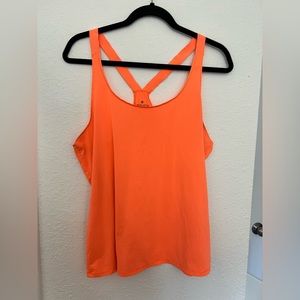 Athleta Neon Orange Racer Back Tank